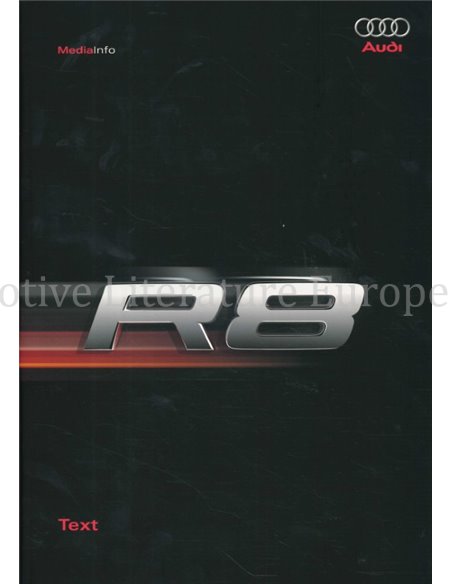 2006 AUDI R8 PRESSEMAPPE DEUTSCH