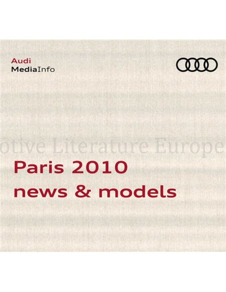 2010 AUDI PARIS PRESSEMAPPE DEUTSCH 