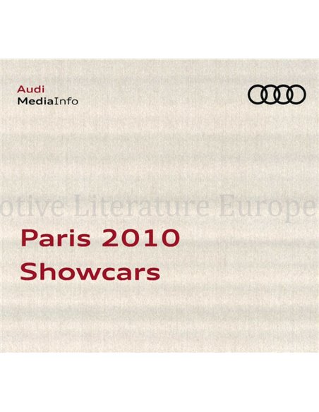 2010 AUDI PARIJS PERSMAP DUITS 
