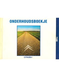 1979 CITROËN CX ATHENA WARRANTY & MAINTENANCE MANUAL DUTCH