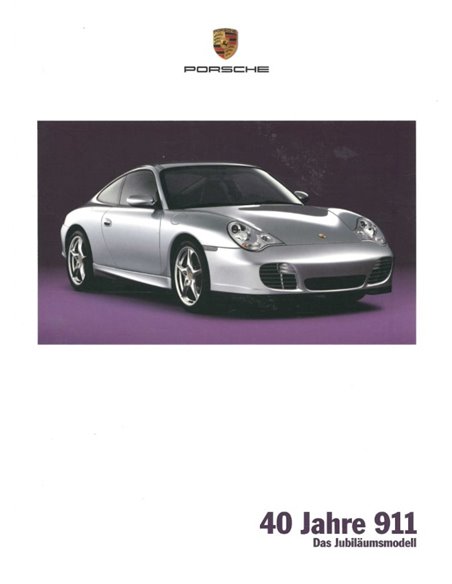 2004 PORSCHE 911 CARRERA 40 JAAR BROCHURE DUITS