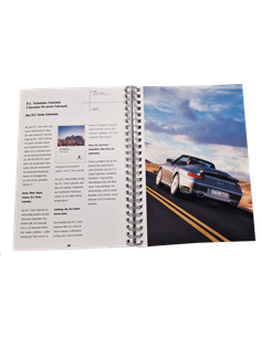 2004 PORSCHE 911 TURBO 30 JAAR ALUMINIUM BROCHURE DUITS 2