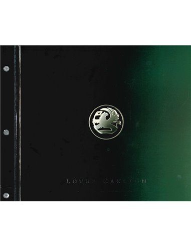 1990 LOTUS CARLTON OMEGA HARDCOVER BROCHURE ENGELS