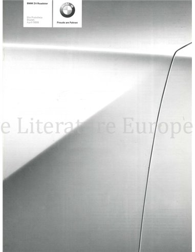 2005 BMW Z4 ROADSTER PRICELIST GERMAN