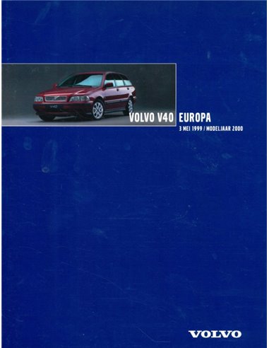 2000 VOLVO V40 EUROPA BROCHURE DUTCH