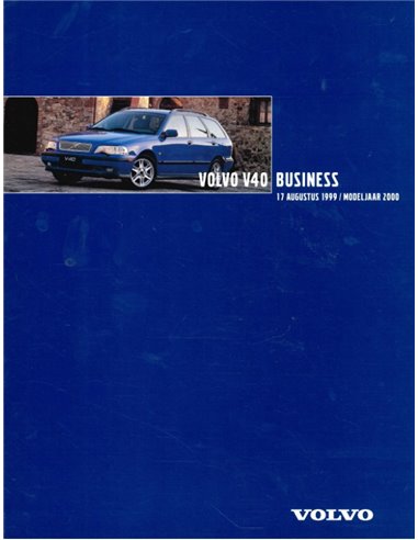 2000 VOLVO V40 BUSINESS BROCHURE NEDERLANDS