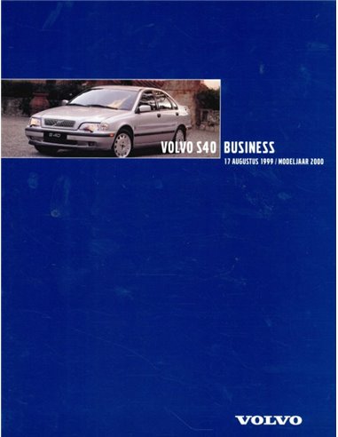 2000 VOLVO S40 BUSINESS BROCHURE DUTCH