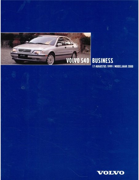 2000 VOLVO S40 BUSINESS BROCHURE NEDERLANDS
