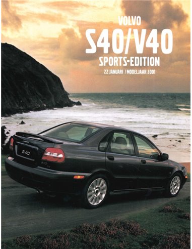 2001 VOLVO S40 | V40 BROCHURE NIEDERLÄNDISCH
