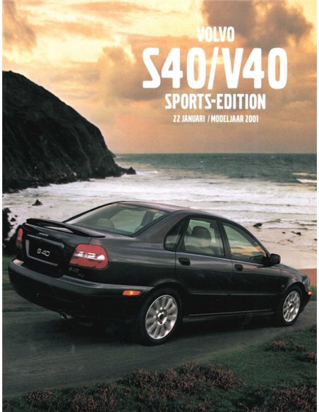 2001 VOLVO S40 | V40 SPORTS EDITION BROCHURE DUTCH