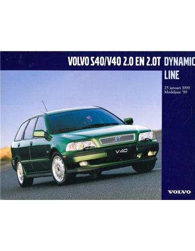 1999 VOLVO S40 | V40 FLUGBLATT NIEDERLÄNDISCH