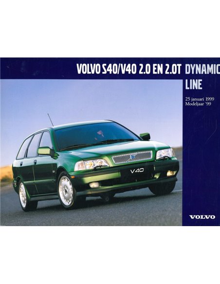 1999 VOLVO S40 | V40 FLUGBLATT NIEDERLÄNDISCH