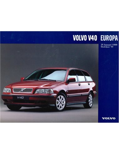 1999 VOLVO V40 EUROPA LEAFLET DUTCH
