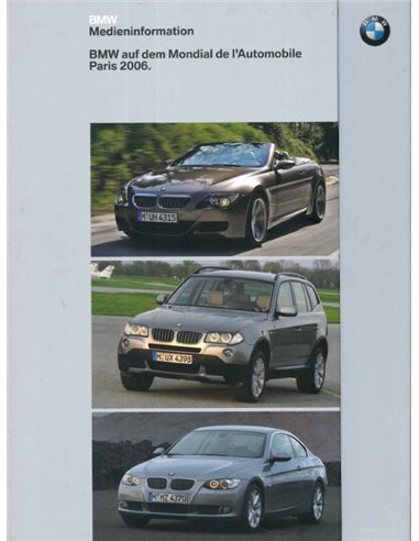 2006 BMW PARIS HARDCOVER PRESSEMAPPE DEUTSCH