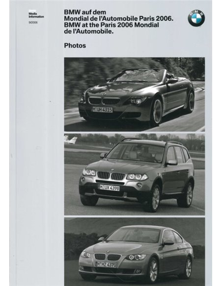 2006 BMW PARIS HARDCOVER PRESSEMAPPE DEUTSCH