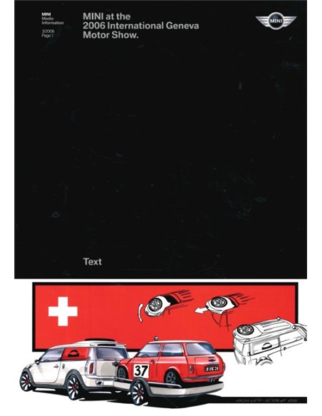 2006 MINI GENF HARDCOVER PRESSEMAPPE DEUTSCH