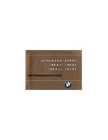 1975 BMW 2500 2800 3000 3.0 S SI INSTRUCTIEBOEKJE DUITS