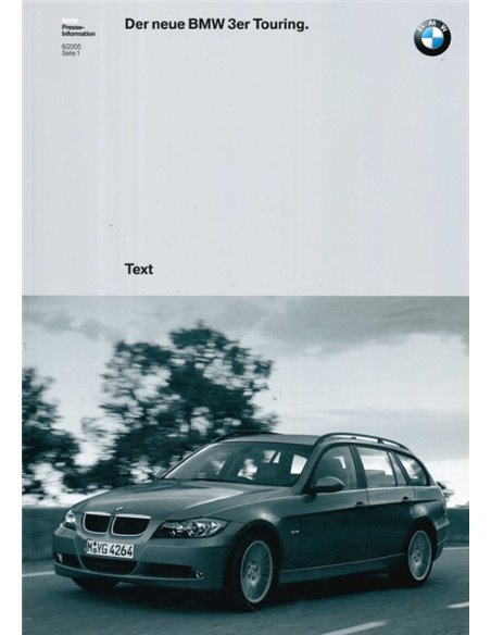 2005 BMW 3 SERIES TOURING HARDBACK PRESSKIT GERMAN