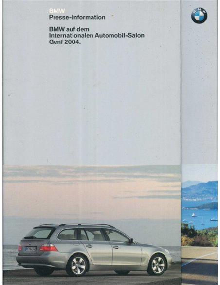 2004 BMW GENEVA HARDBACK PRESSKIT GERMAN
