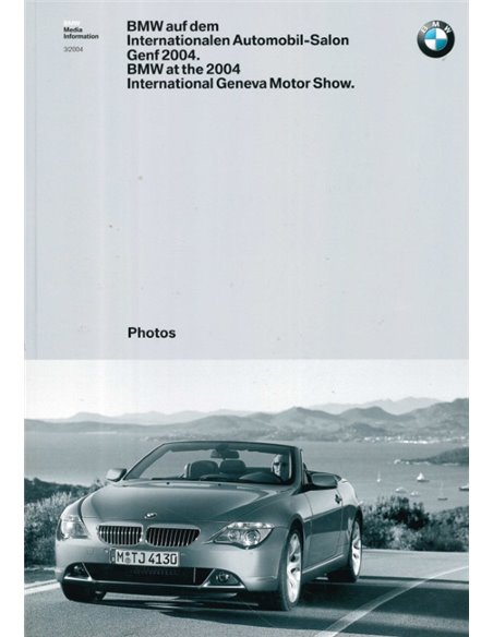 2004 BMW GENEVA HARDBACK PRESSKIT GERMAN
