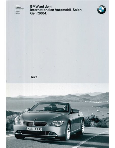 2004 BMW GENF HARDCOVER PRESSEMAPPE DEUTSCH