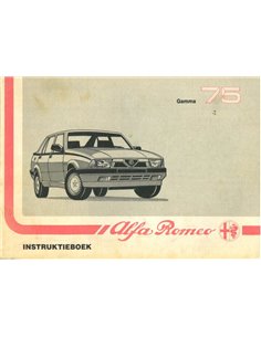 1989 ALFA ROMEO 75 BETRIEBSANLEITUNG NIEDERLÄNDISCH