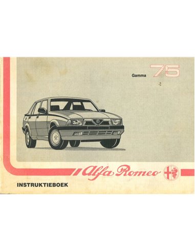 1989 ALFA ROMEO 75 BETRIEBSANLEITUNG NIEDERLÄNDISCH