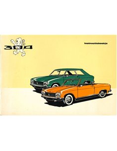 1970 PEUGEOT 304 COUPE | CABRIOLET INSTRUCTIEBOEKJE NEDERLANDS