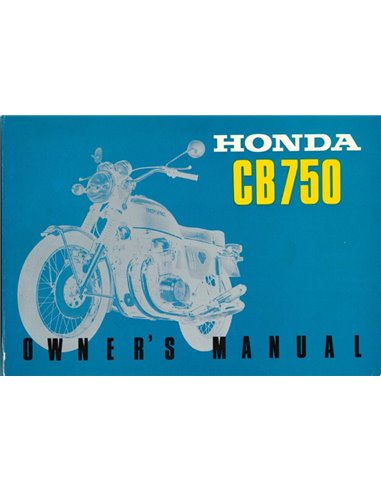 1969 HONDA CB750 BETRIEBSANLEITUNG NIEDERLÄNDISCH