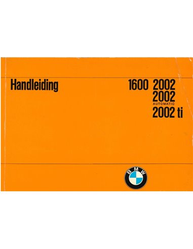 1970 BMW 1600 2002 BETRIEBSANLEITUNG NIEDERLÄNDISCH