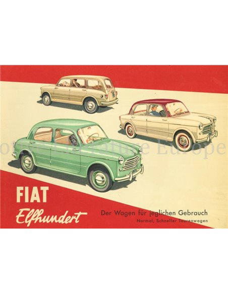 1953 FIAT 1100 BROCHURE GERMAN