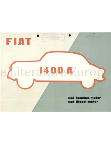 1952 FIAT 1400 A PROSPEKT NIEDERLÄNDISCH 
