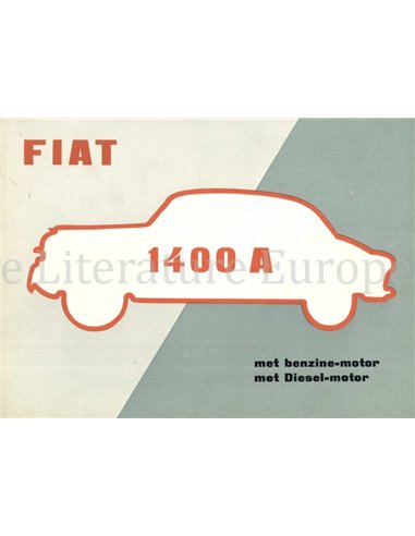 1952 FIAT 1400 A BROCHURE NEDERLANDS