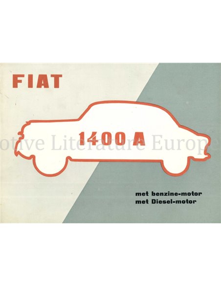 1952 FIAT 1400 A PROSPEKT NIEDERLÄNDISCH 