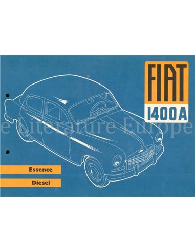 1954 FIAT 1400 A BROCHURE FRANS