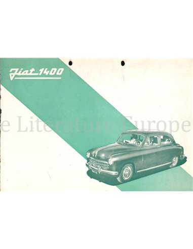 1953 FIAT 1400 PROSPEKT NIEDERLÄNDISCH
