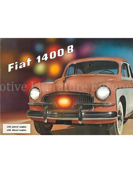 1956 FIAT 1400 B BROCHURE ENGLISH