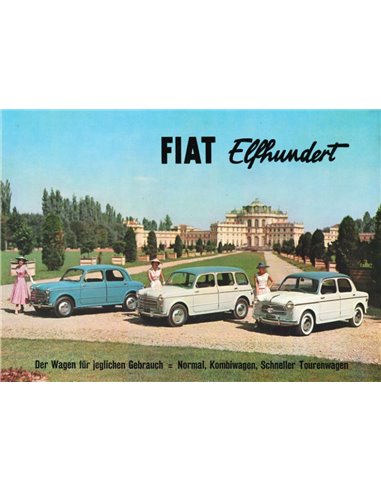 1956 FIAT 1100 BROCHURE DUITS