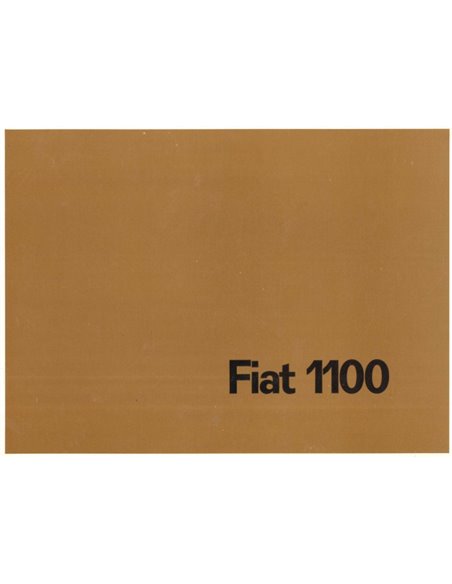 1961 FIAT 1100 BROCHURE NEDERLANDS