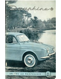 1958 RENAULT DAUPHINE OWNERS MANUAL ENGLISH
