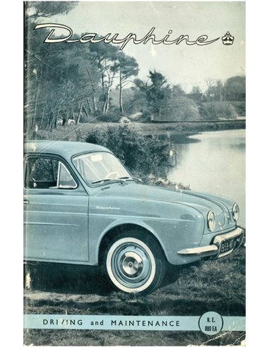 1958 RENAULT DAUPHINE BETRIEBSANLEITUNG ENGLISCH