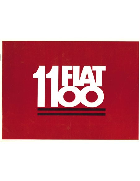 1966 FIAT 1100R BROCHURE NEDERLANDS