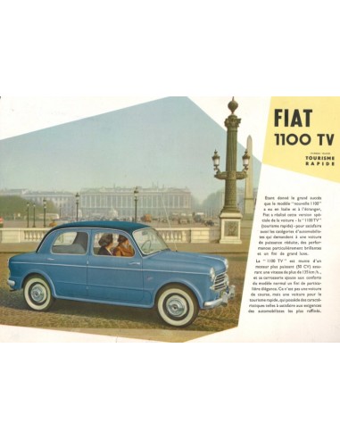 1959 FIAT 1100 TV LEAFLET FRENCH