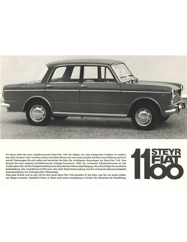 1962 STEYR FIAT 1100 DATENBLATT DEUTSCH