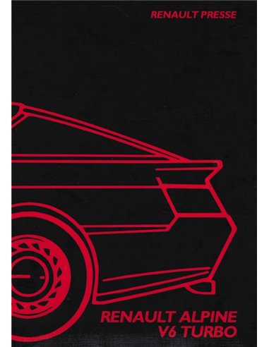 1986 RENAULT ALPINE V6 TURBO PRESSE MAPPE FRANZÖSISCH