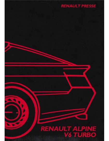 1986 RENAULT ALPINE V6 TURBO PRESSE MAPPE FRANZÖSISCH