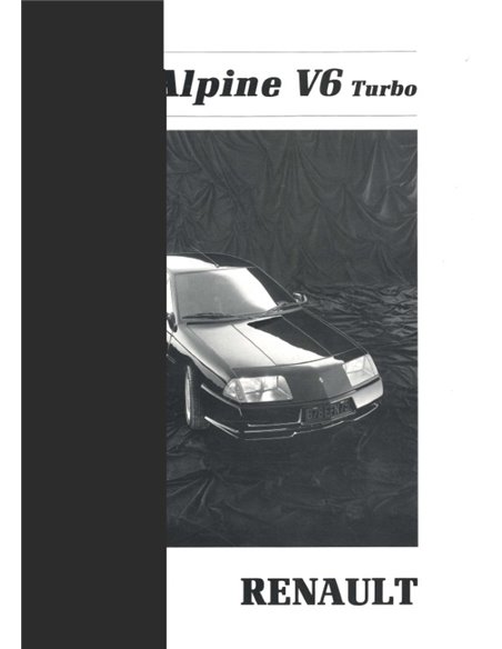 1986 RENAULT ALPINE V6 TURBO PRESSE MAPPE FRANZÖSISCH