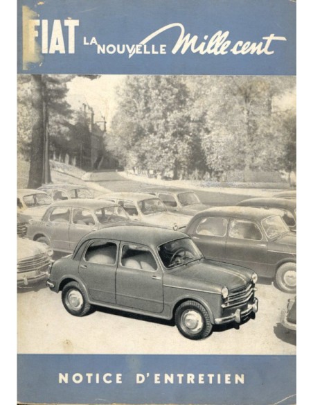 1953 FIAT 1100 MODEL 103 OWNERS MANUAL FRENCH