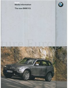 2006 BMW X3 HARDCOVER PRESSEMAPPE ENGLISCH