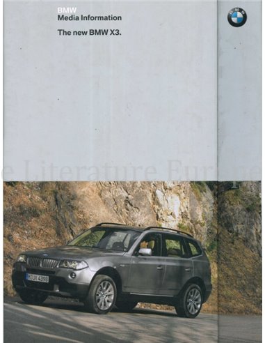2006 BMW X3 HARDCOVER PRESSEMAPPE ENGLISCH